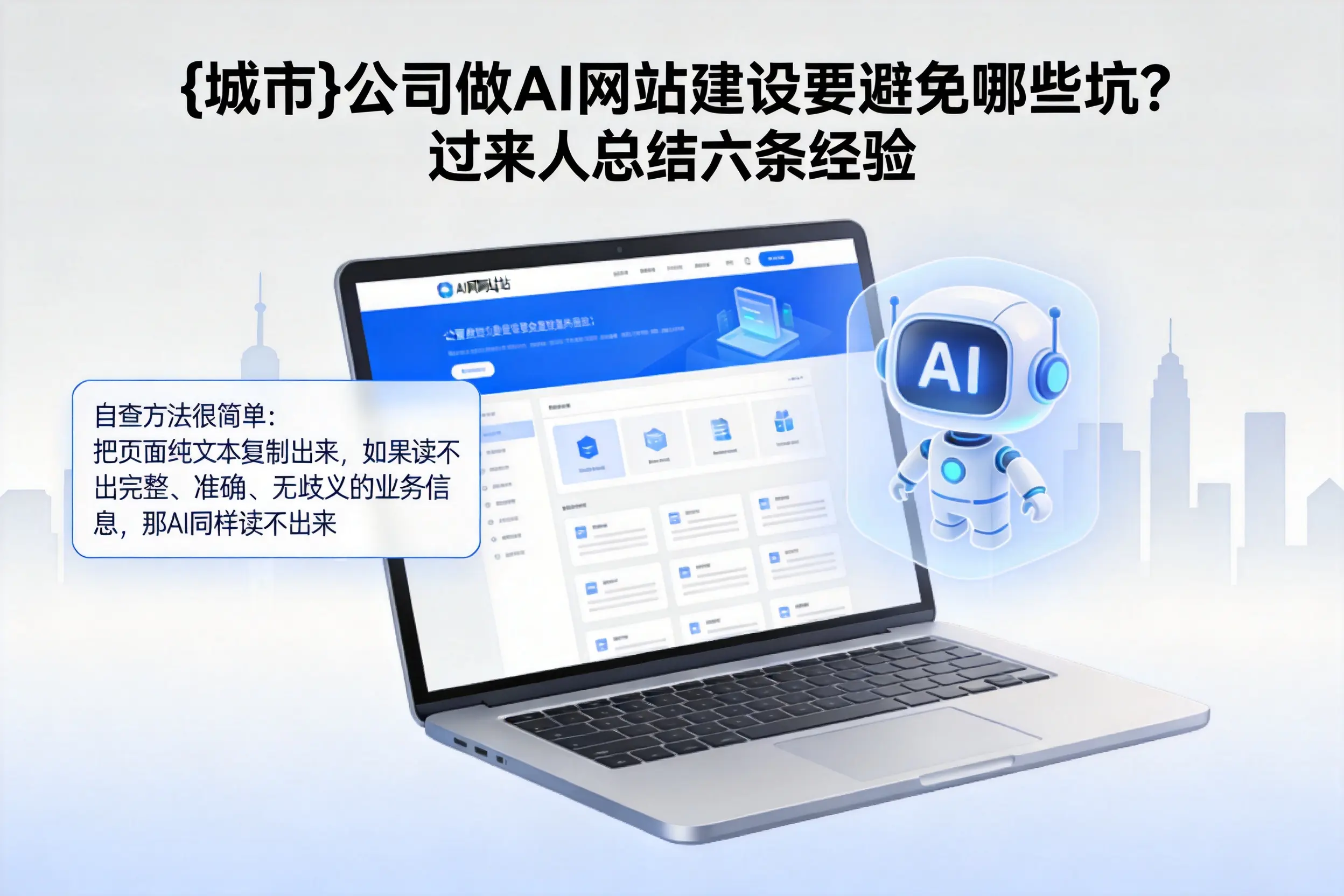 临沧公司做AI网站建设要避免哪些坑?过来人总结六条经验