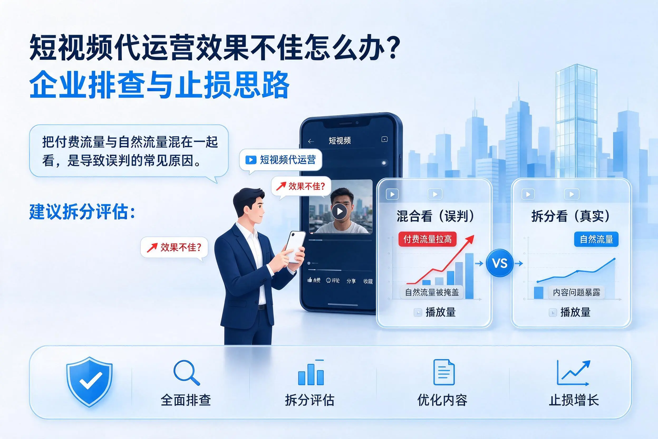 短视频代运营效果不佳怎么办？临沧企业排查与止损思路