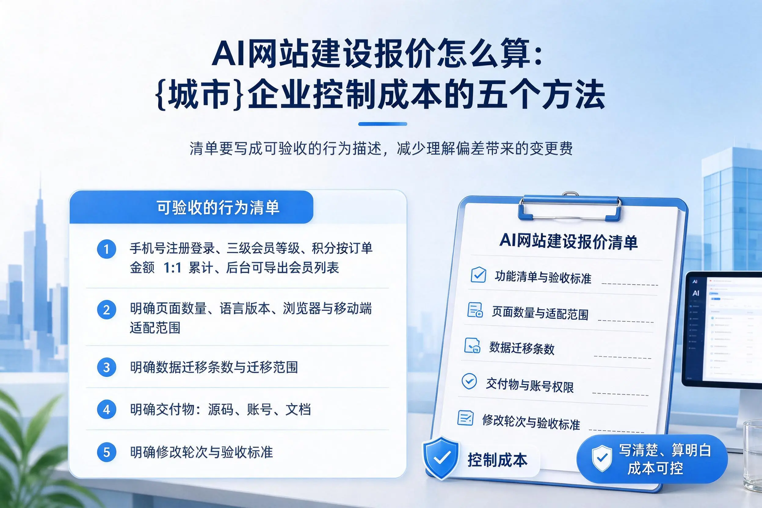 AI网站建设报价怎么算：临沧企业控制成本的五个方法