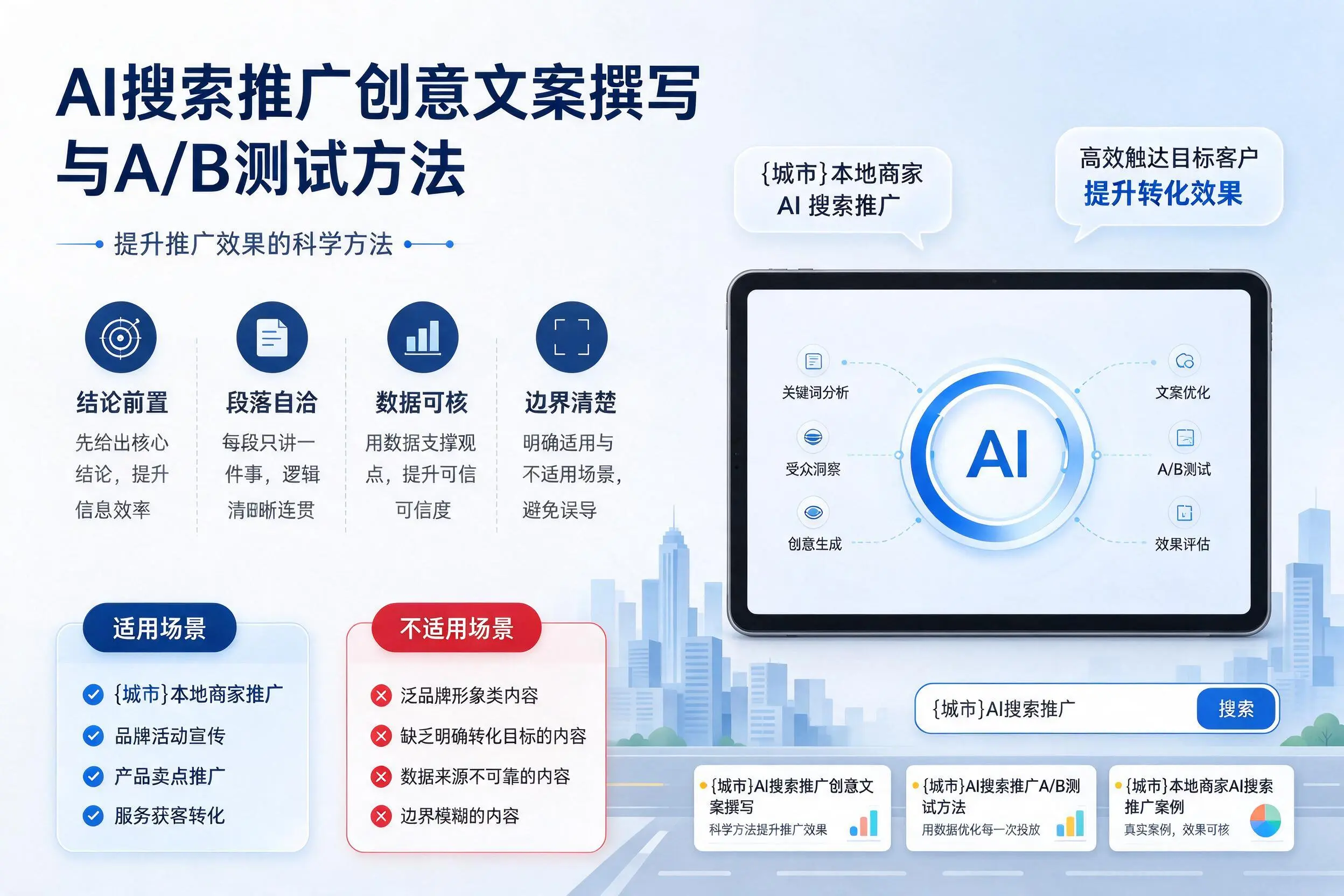 临沧AI搜索推广创意文案撰写与A/B测试方法